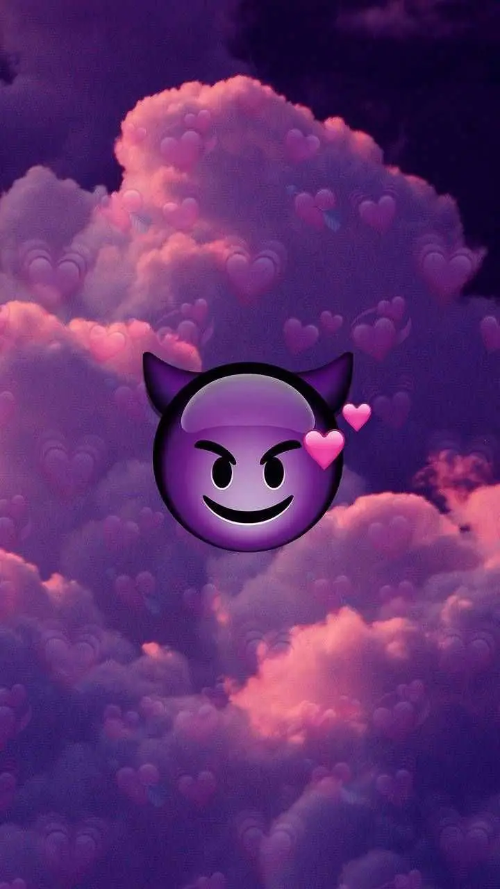 Emoji highlight cover image or evil purple smiley with HD quality 