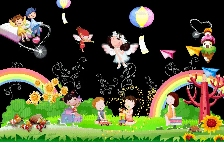 Vector photo with attractive and cheerful design and color for kindergarten