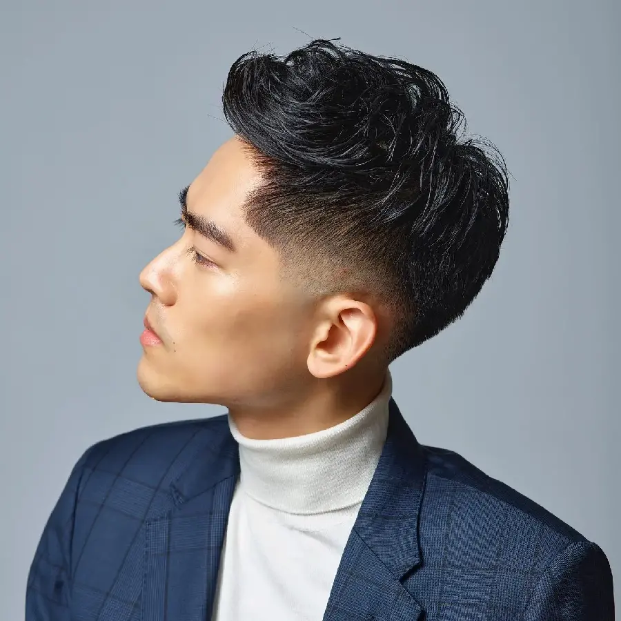 Stock Photo of New and Stylish Men's Hairstyle 1403