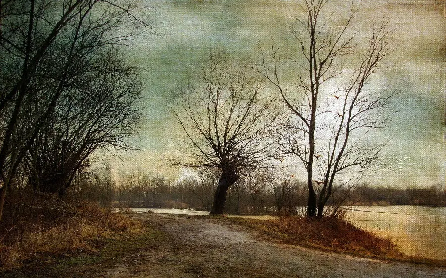 Free download of a strange and scary classical and traditional art painting photo of a quiet nature