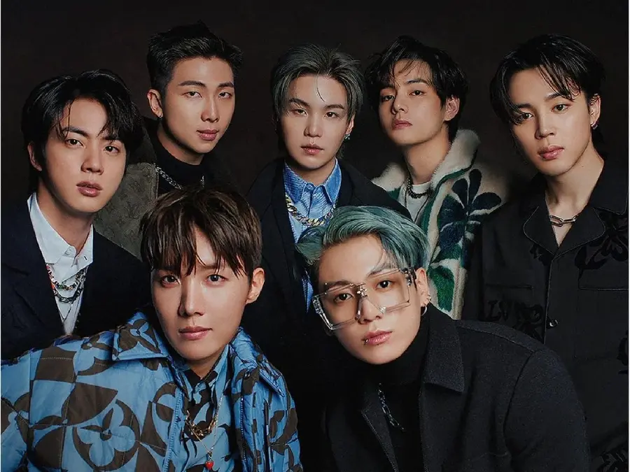 Stylish and unique background of BTS boys for laptop