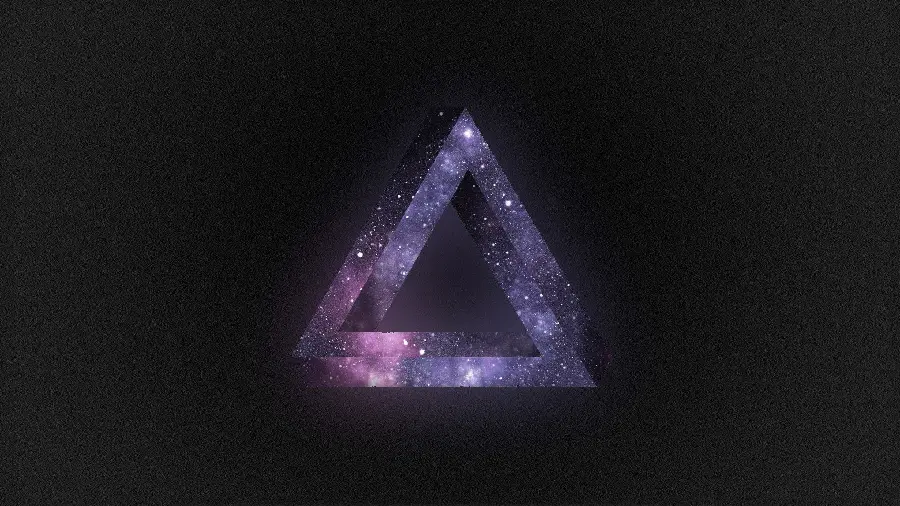 Download Free and High Quality Photo Galaxy Triangle with Black Background for Laptop Wallpaper
