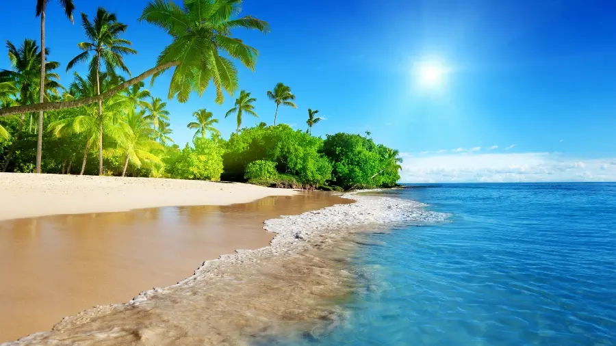 Background photo of tropical islands for sightseeing and recreation