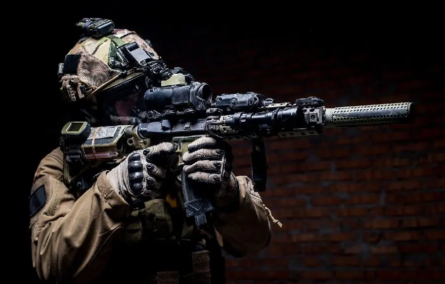Wallpaper of a military sniper for desktop background