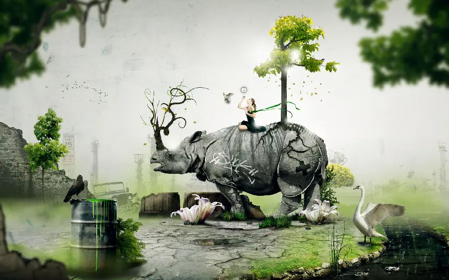 Download interesting surrealism animal wallpapers 