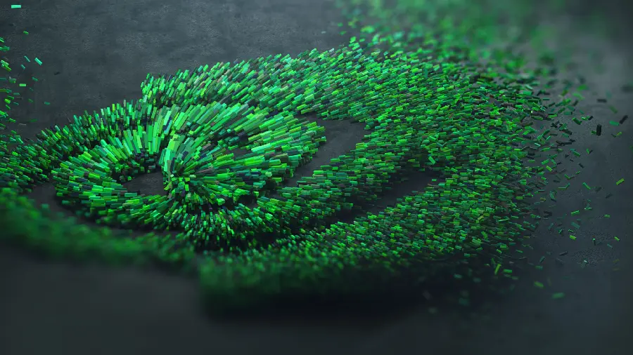 Abstract and interesting background photo in the theme and color green
