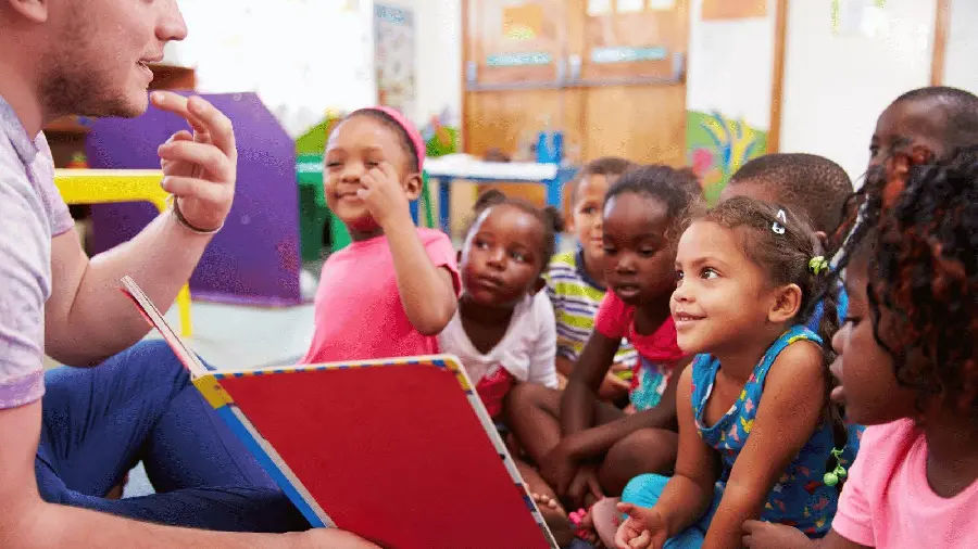 Stock photo of visual education in kindergarten