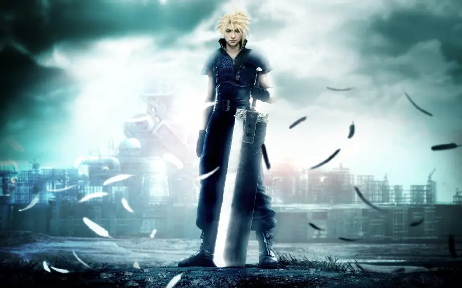Wallpaper of the main character of the fascinating game Final Fantasy 7