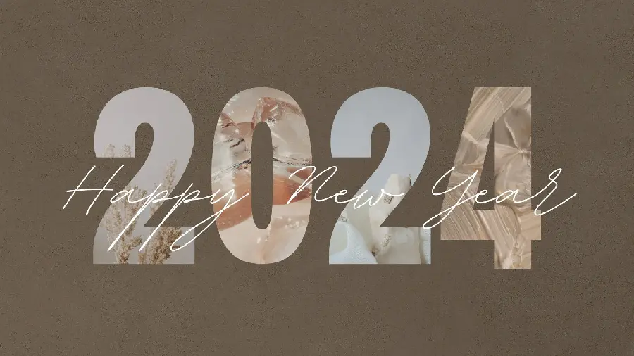 New and stylish image of the number 2024 suitable for New Year greetings