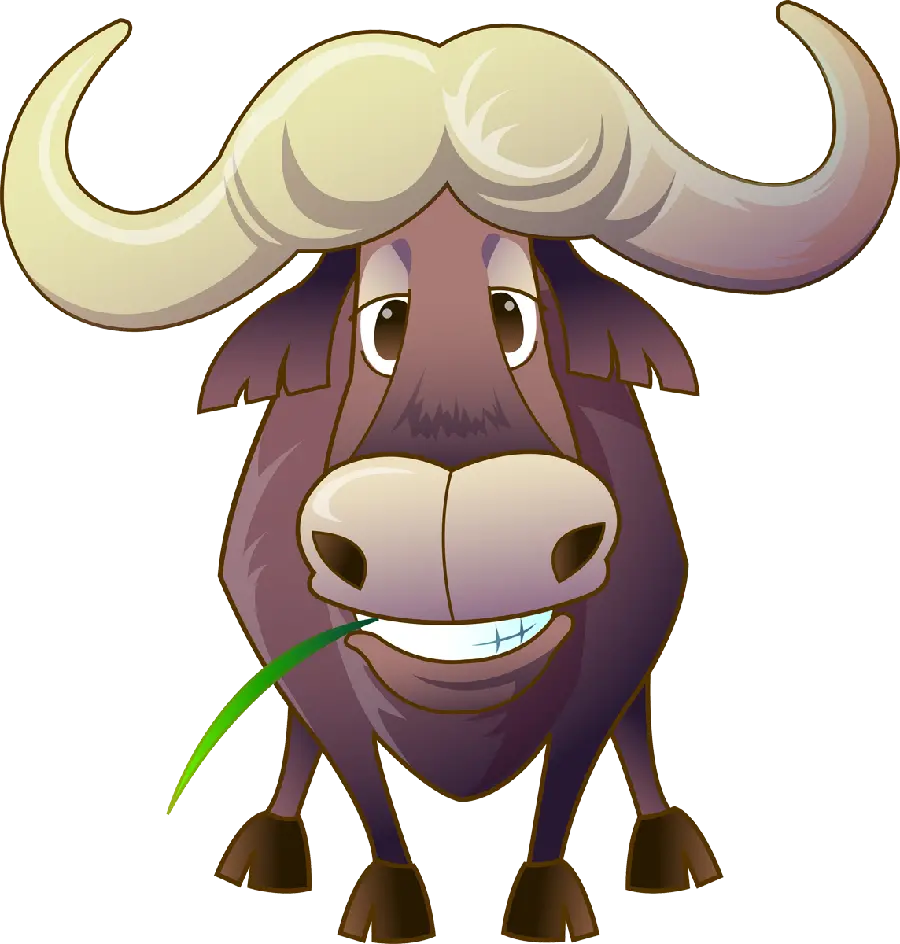 Wild horned bull PNG image without background