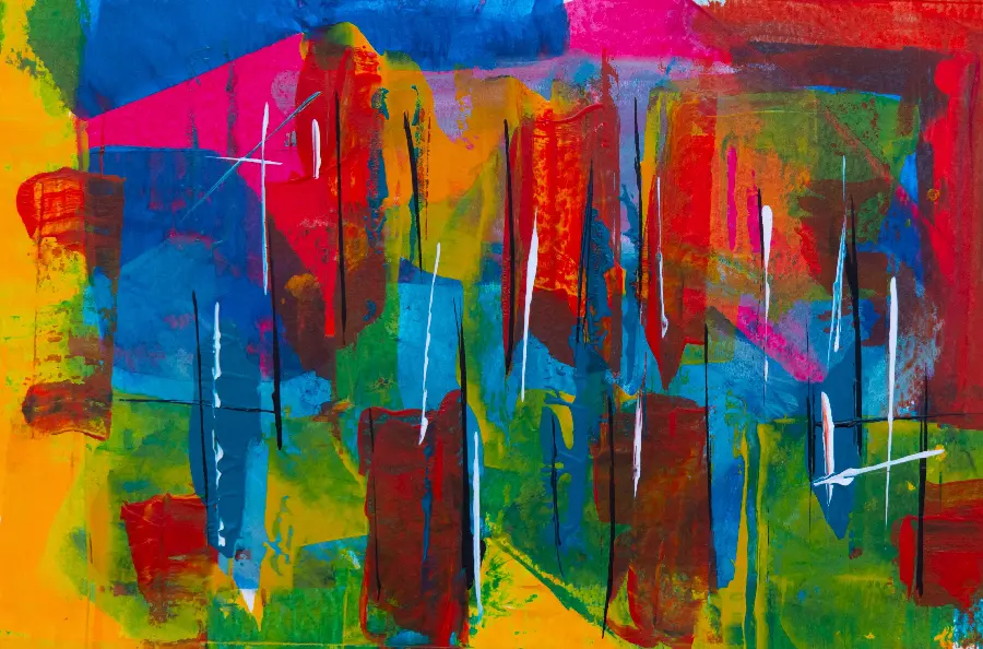 Beautiful contemporary art wallpaper for fans of this pleasant style