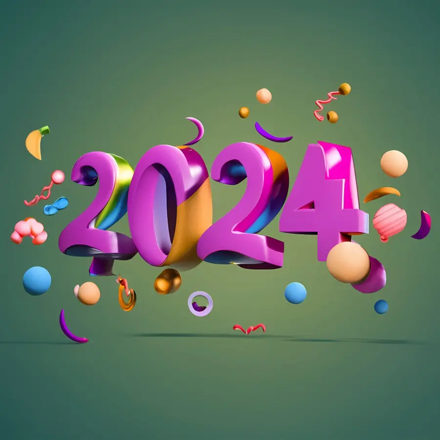 Download unique and special New Year and Christmas 2024 greetings