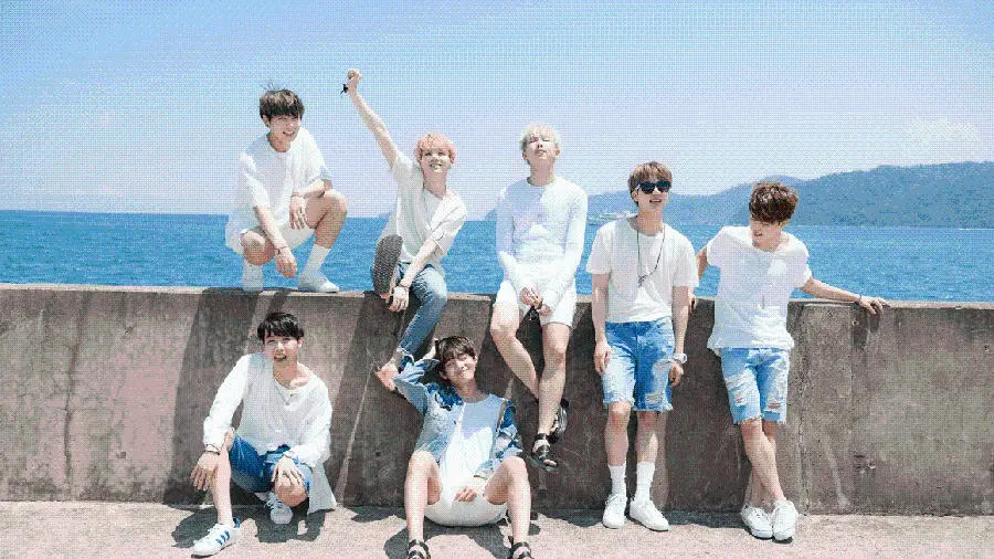 BTS Laptop Sticker Print Image
