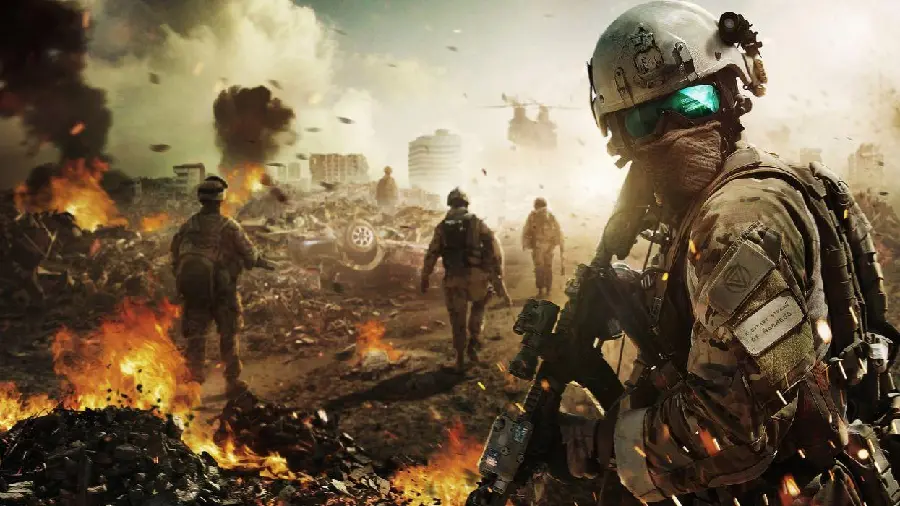 New photo of future military soldiers and strange and intense wars