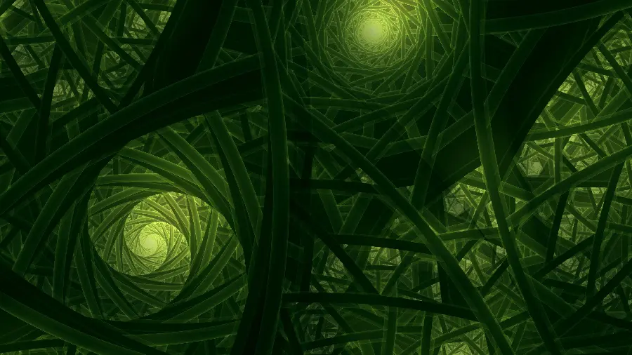 3D and abstract background image in eye-catching green theme