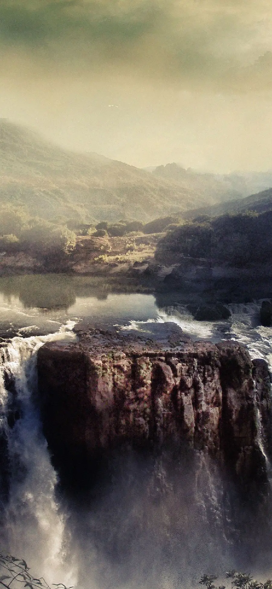 Download the photo of a very cool and incredible nature of a mountain lake with water