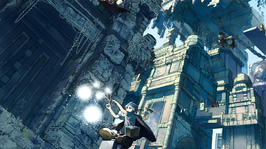 Boyish quality background of anime flying pictures