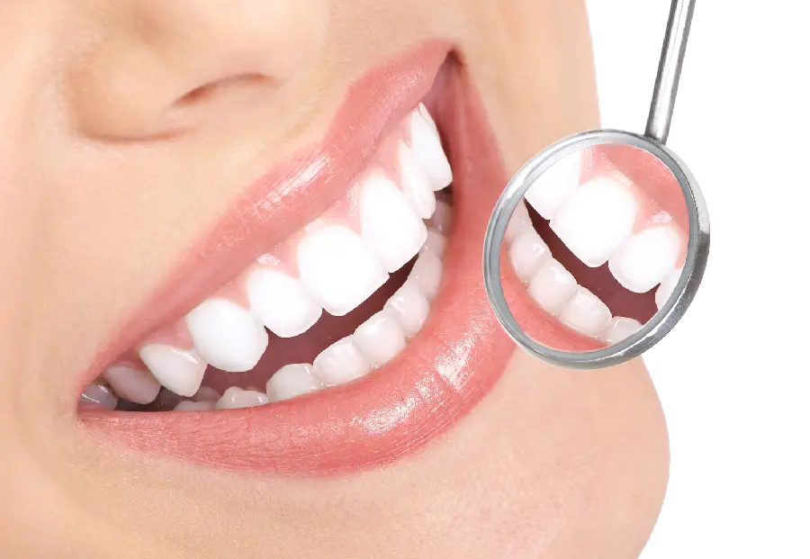 PNG image of a beautiful and attractive smile with white and healthy teeth 
