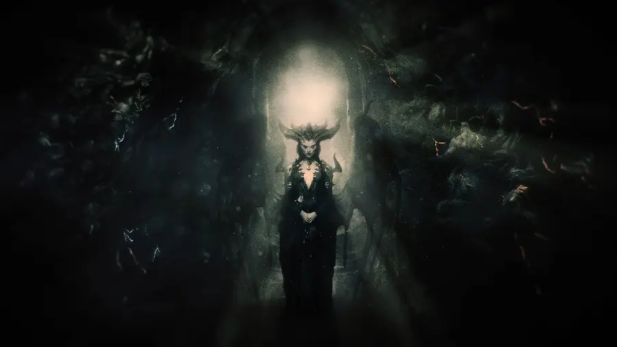 Background from the game Diablo with strange characters