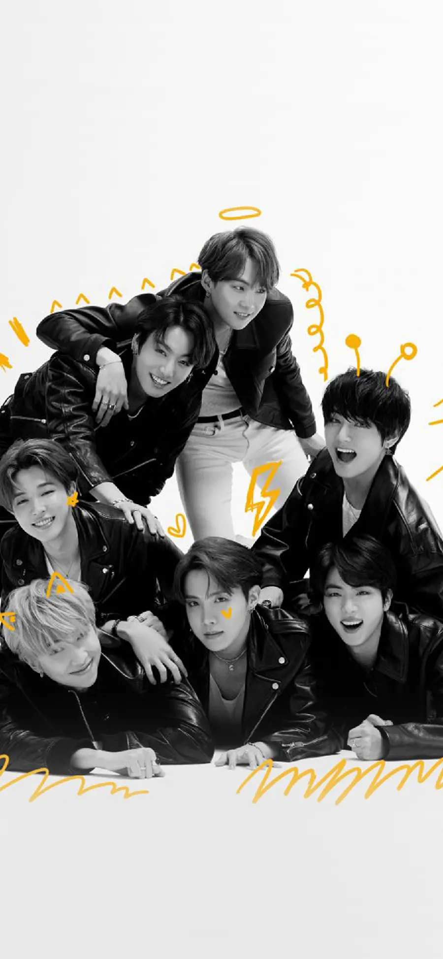 Funny background photo of BTS K-pop group