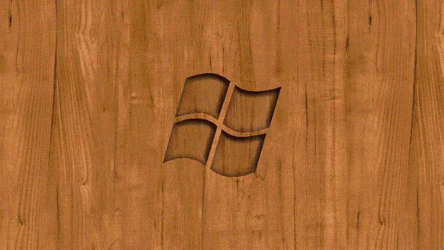 Windows Desktop Wallpaper with Wood Pattern Background