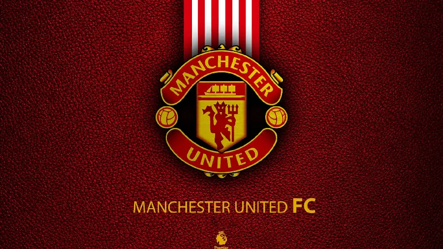 The most beautiful image of the logo type of the popular English team called Manchester United