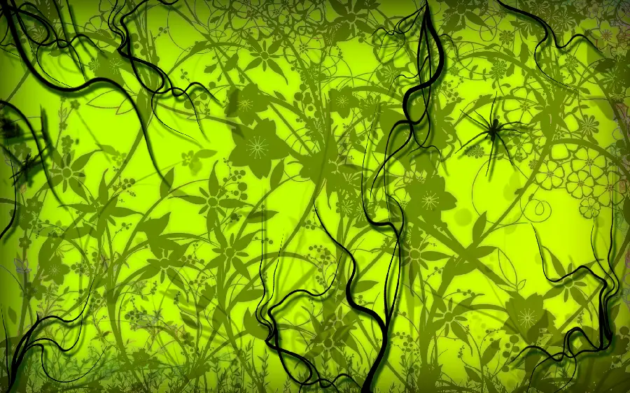 Digital wallpaper photo with a green theme for computer backgrounds