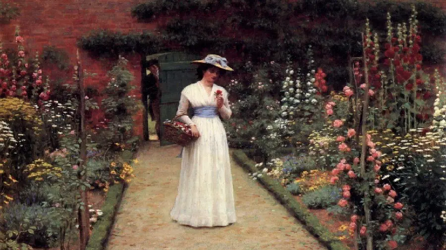 Classical and traditional art painting of a beautiful and well-shaped woman 