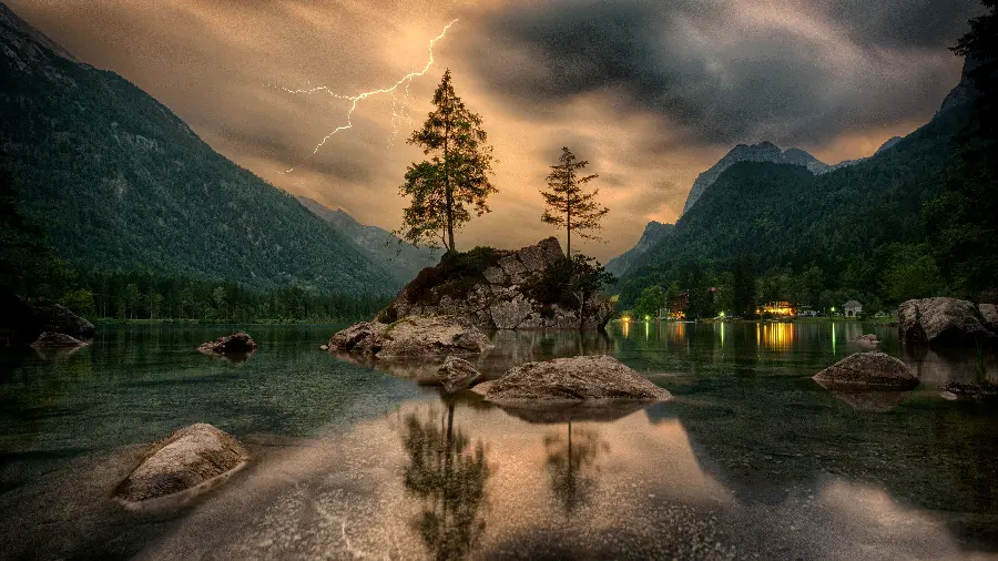 The best nature photo of a mountain lake suitable for background and profile