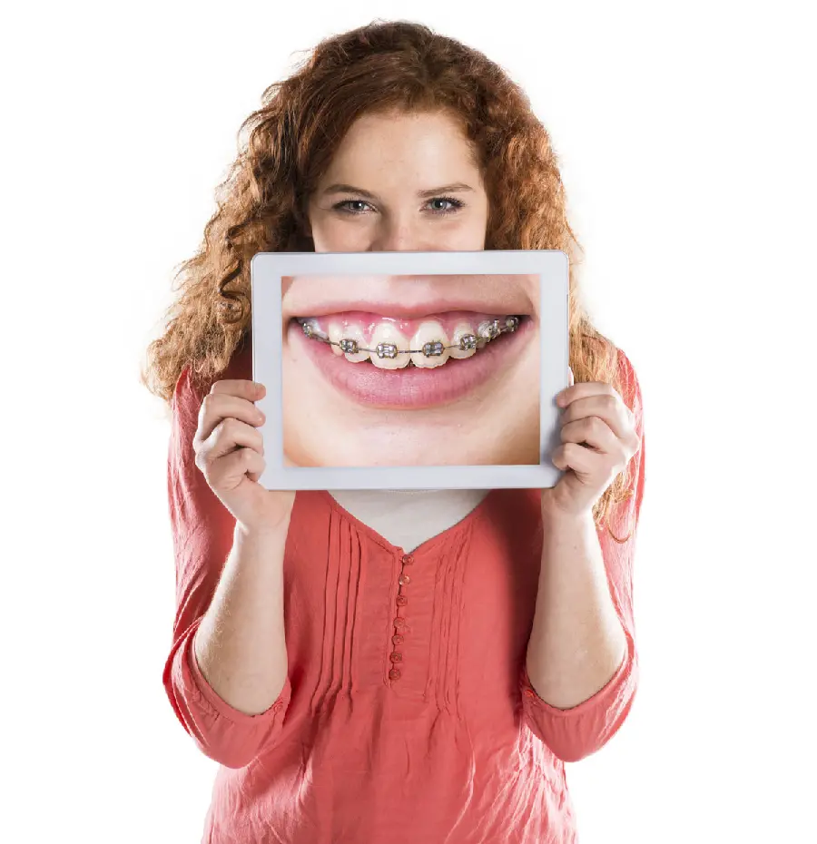 Download photo of a cheerful young lady with a smile poster 