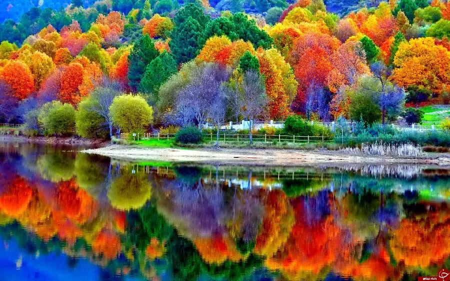 Background photo of the dreamy and colorful nature of Iran for printing paintings
