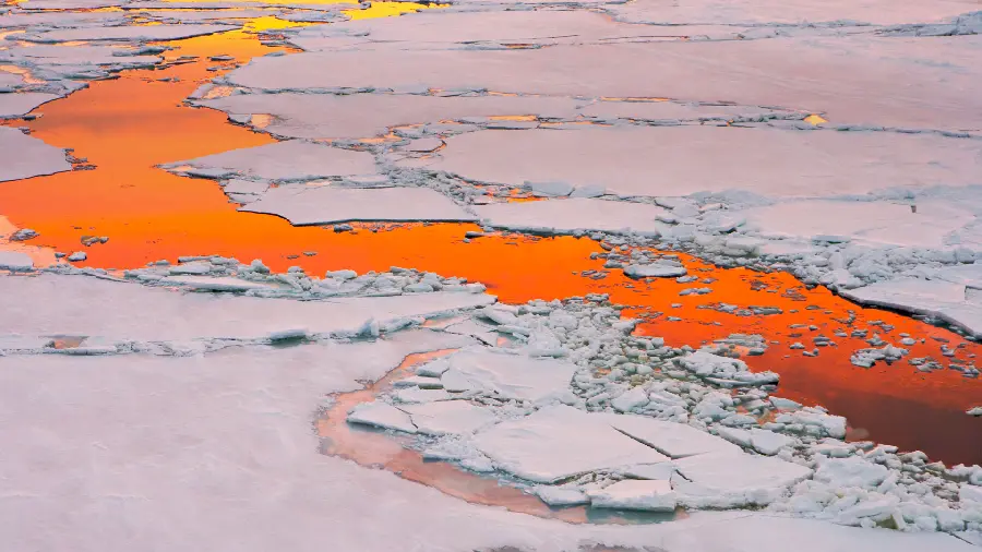 Photo of the strangest river discovered in the Arctic in HD quality 