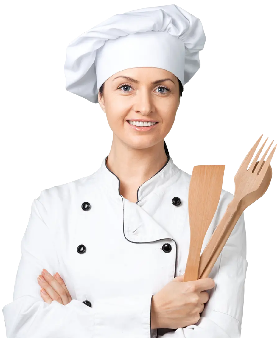 Cut out PNG image of a chef without a background