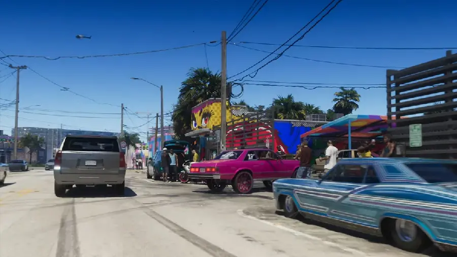 Photo of streets and cars in the game GTA 6 gta