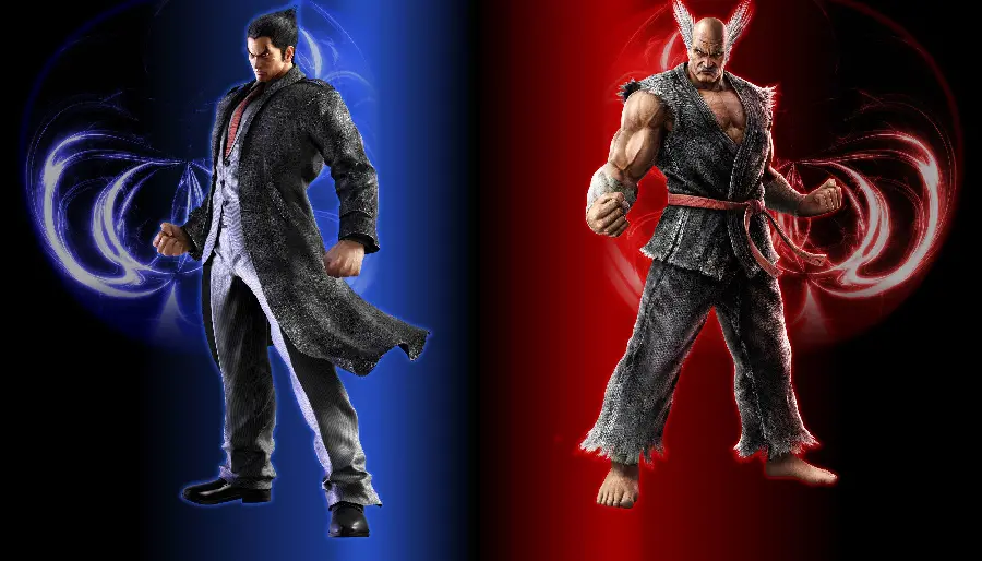 Computer background with Kazuya Mishima design