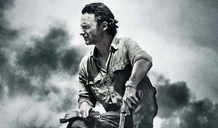 Download Rick's black and white profile photo in the popular Walking Dead series