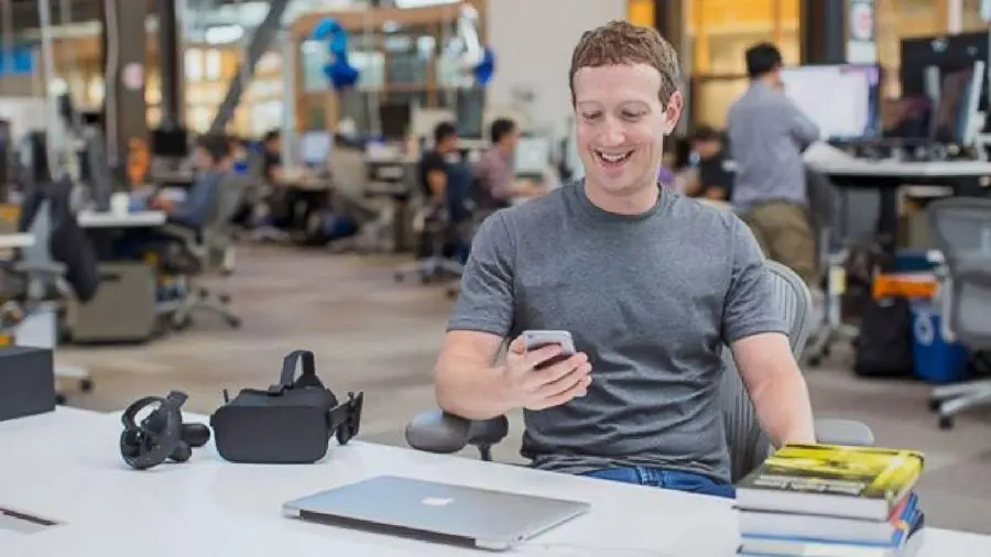 Photo of Mark Zuckerberg, the successful and wealthy CEO of Facebook