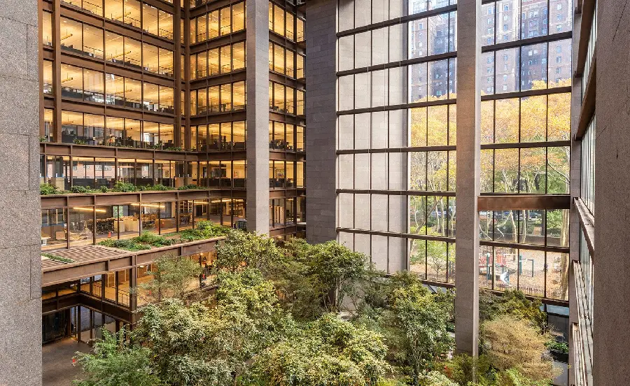 A stylish and luxurious photo of glass buildings with professional engineering