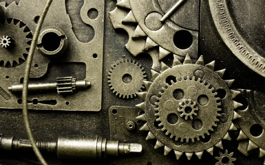 Background photo with gear design for industrial factories