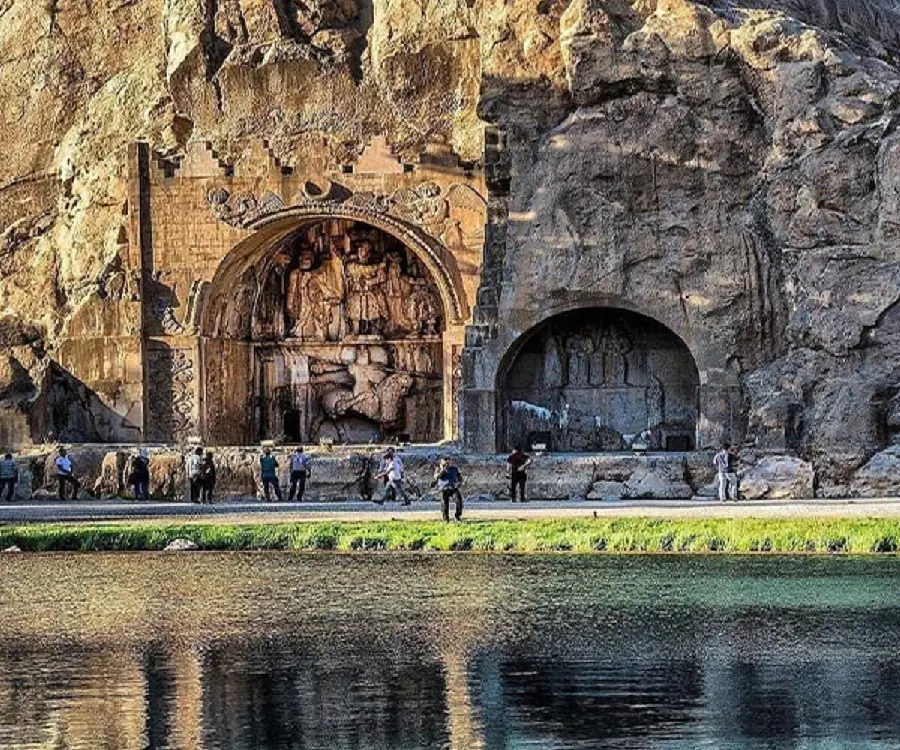 Photo of Taq Bostan, a very famous historical place in Kermanshah