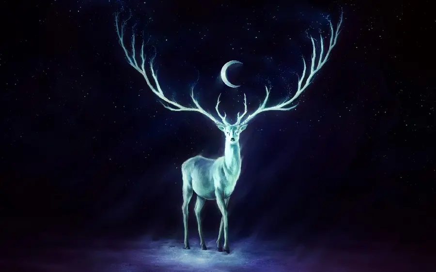 A Brilliant Background Photo of a Charming Surrealism Deer
