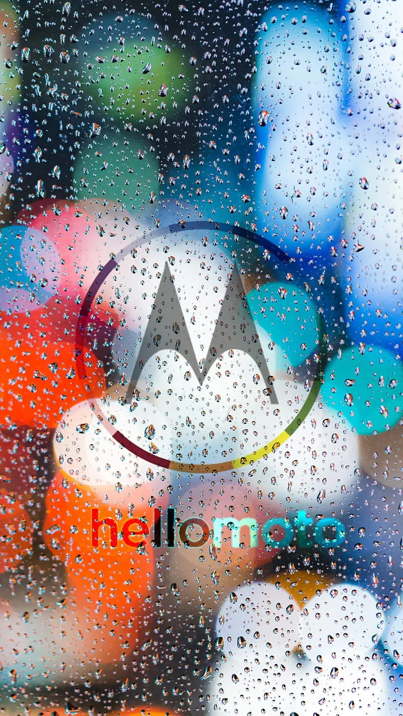 Beautiful image for the Motorola Moto E13 with a raindrop design