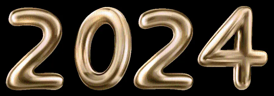 Beautiful photo with a great design of the new year 2024