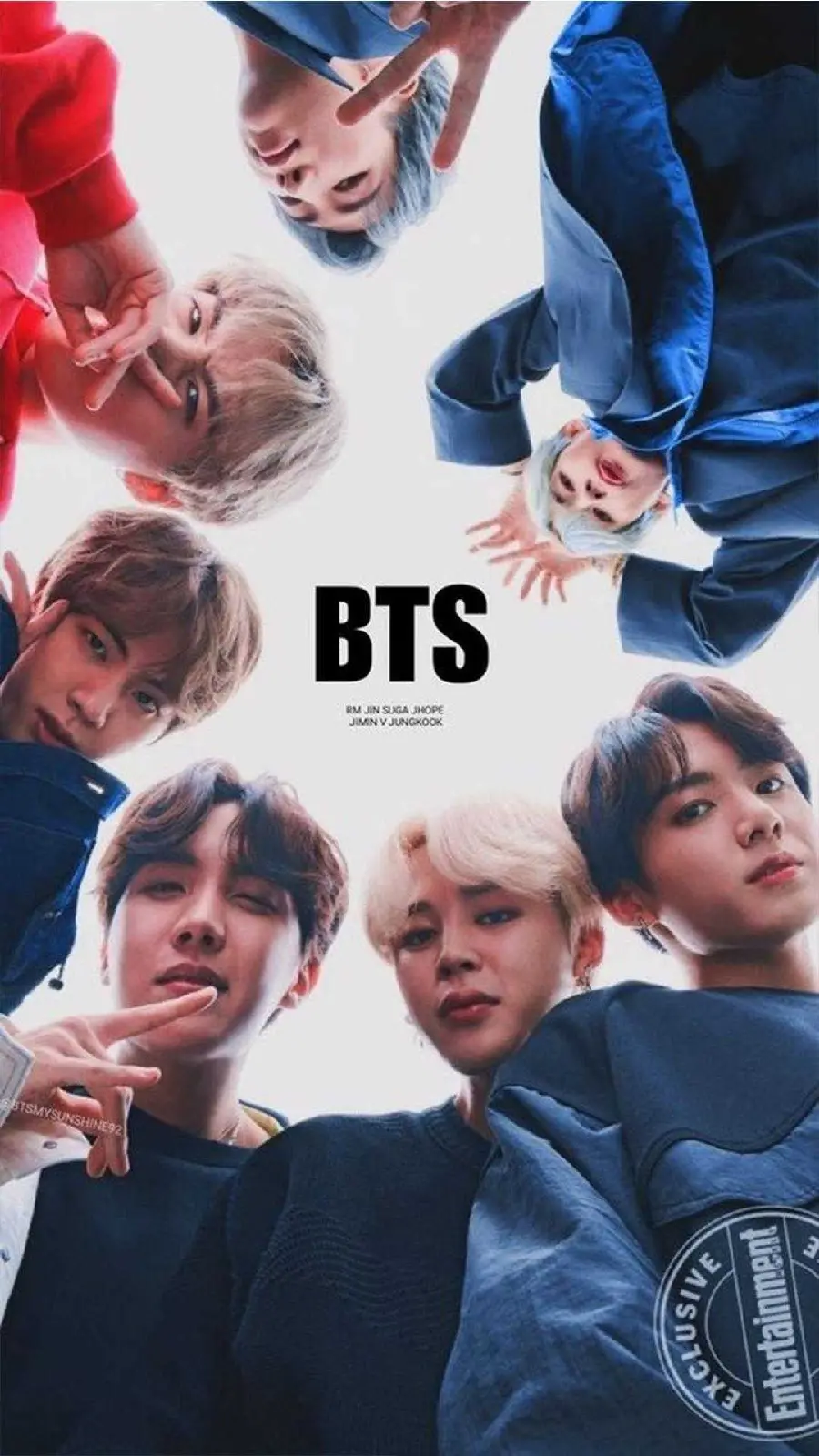 Girly iPhone Wallpaper BTS Group Design