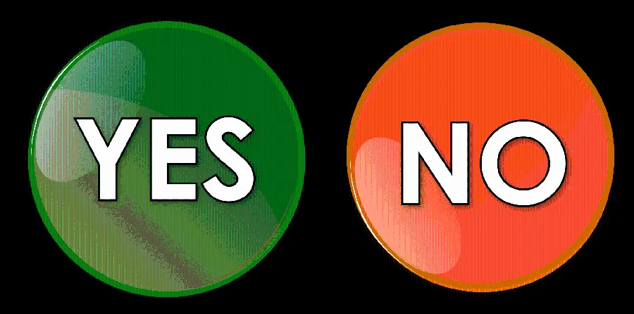 Download PNG image of right and wrong and yes and no signs 