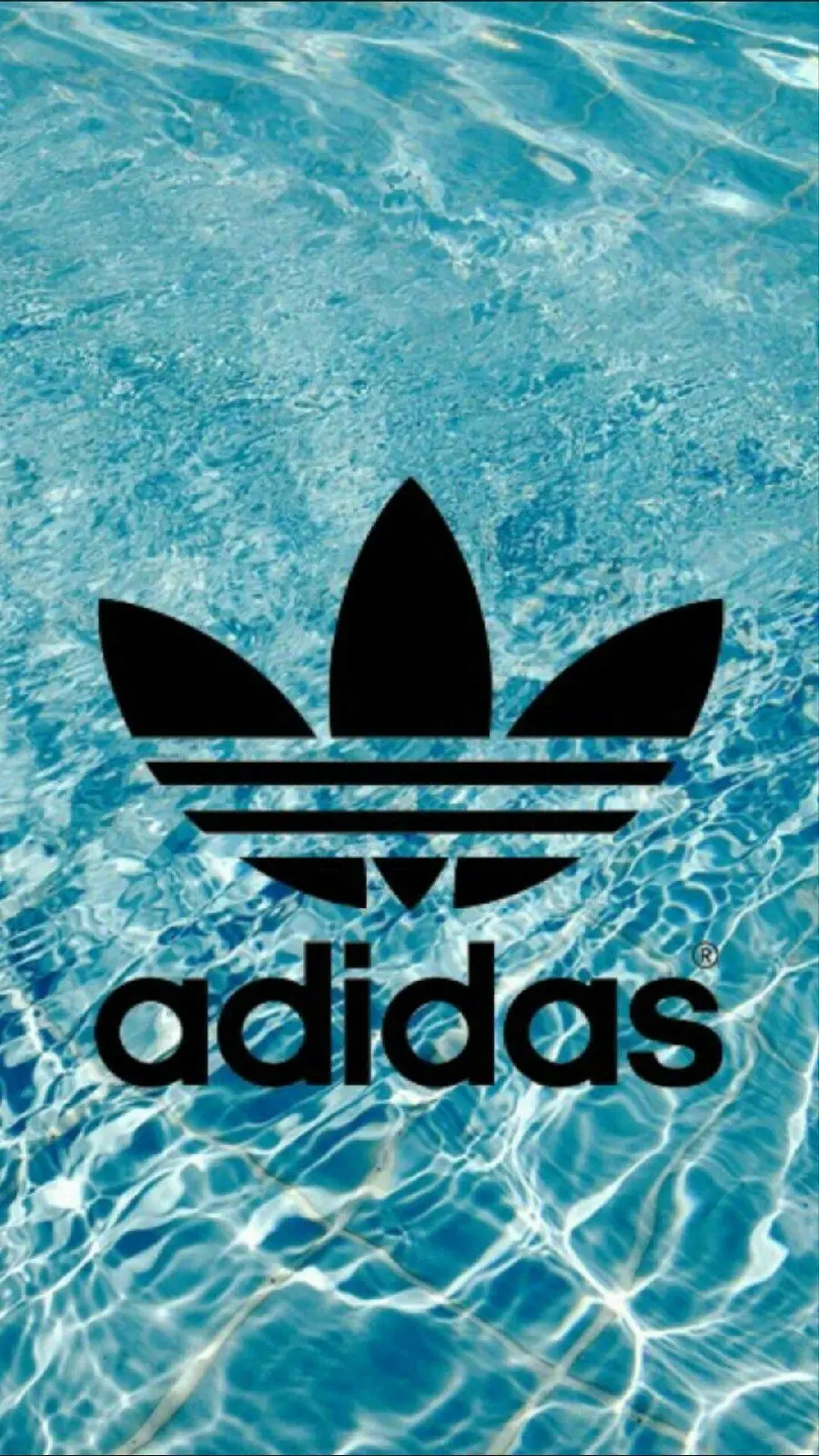 Background designed from the Adidas Original logo on a water texture background
