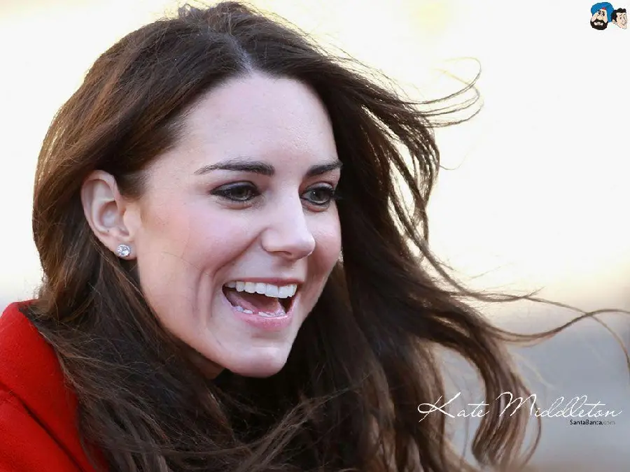 Wallpaper of Kate Middleton with English text of her name 