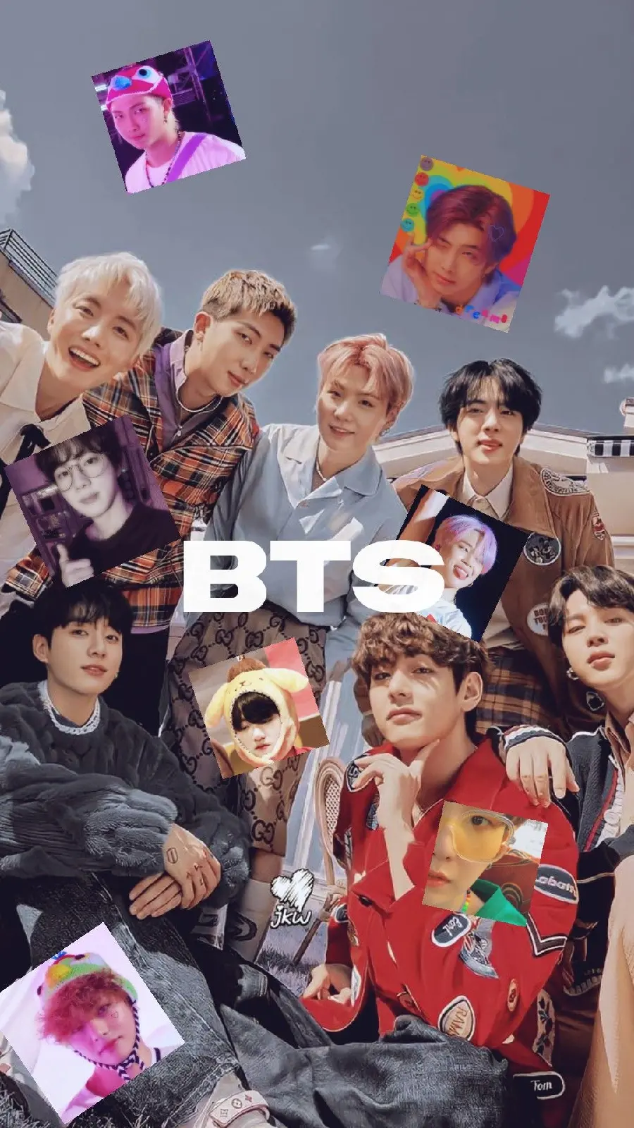Sports screen photo for girls and boys with BTS design in HD quality 