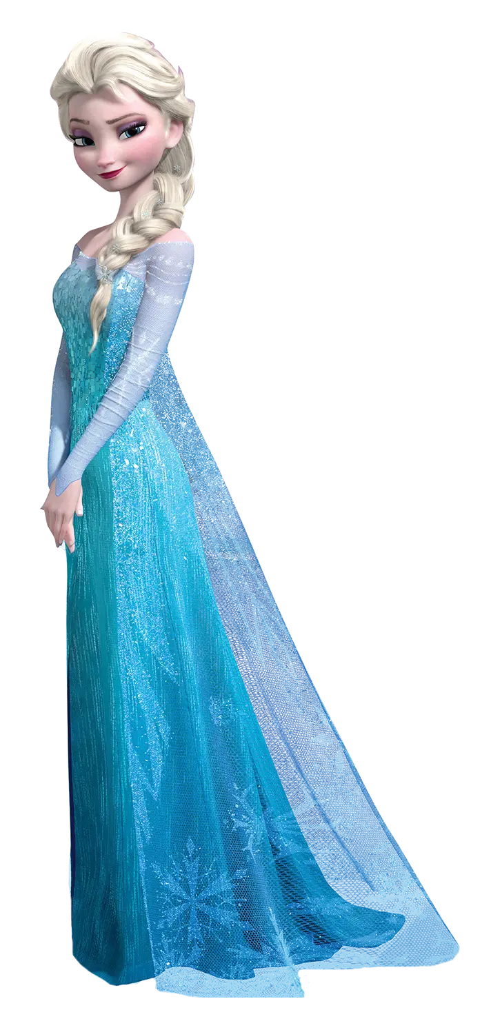 Snowman and Elsa cartoon character image in PNG format