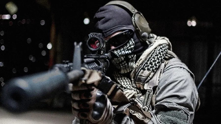 Wallpaper with the best angle of shooting a military sniper